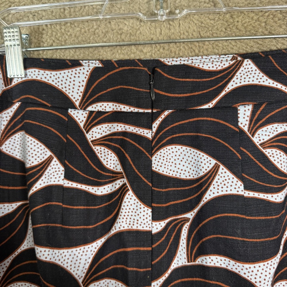 Ann Taylor Skirt Womens 2 Black Geometric Print Pencil Lined Stretch Work Office - Picture 8 of 11